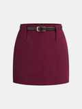 Belted Mini Skirt