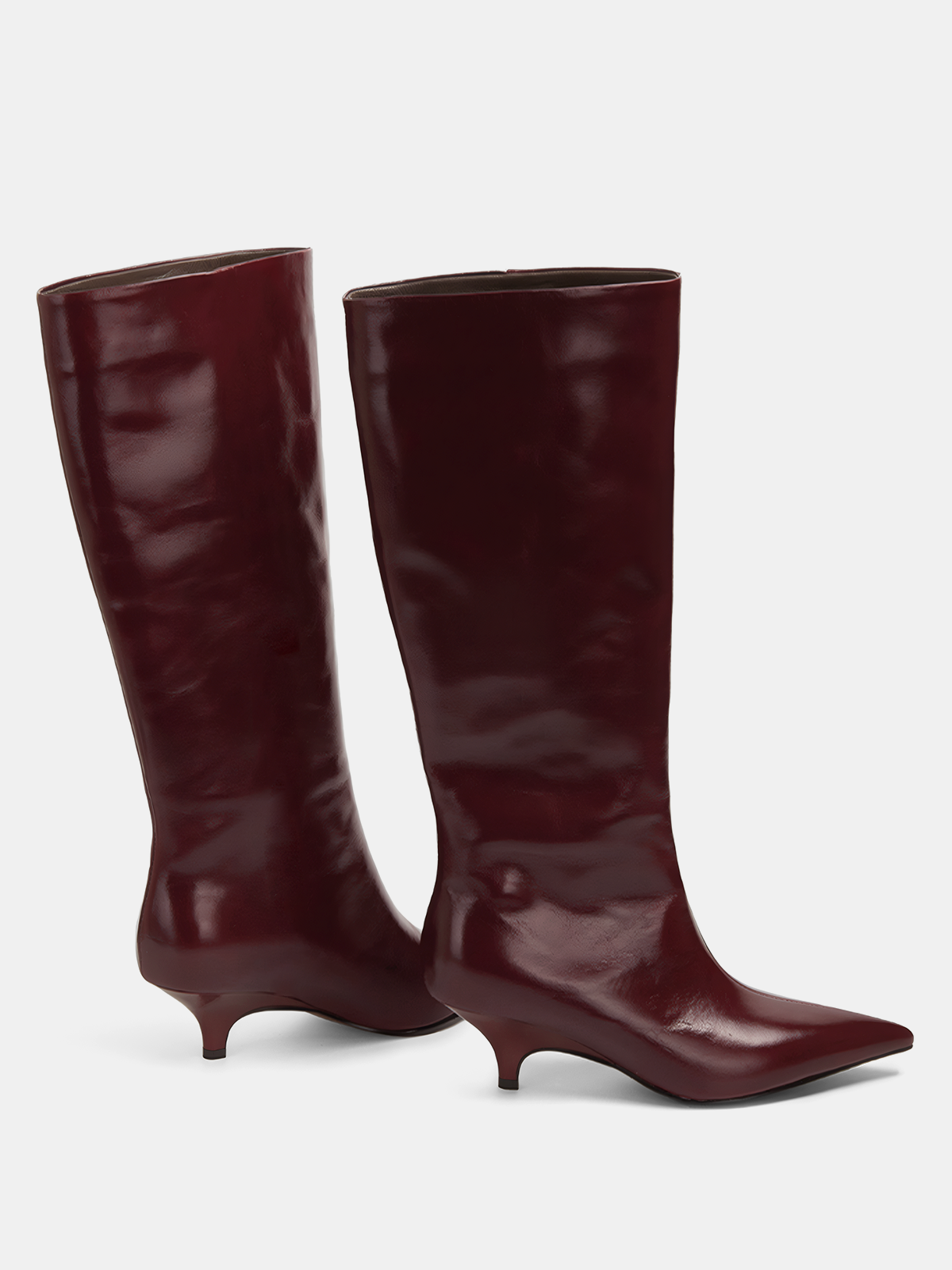Spitze kniehohe Stiefel