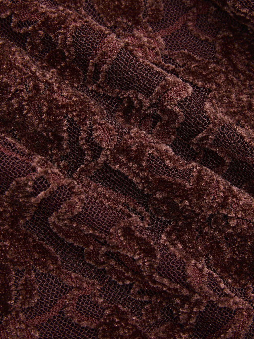 Mini-robe jacquard en dentelle à manches longues