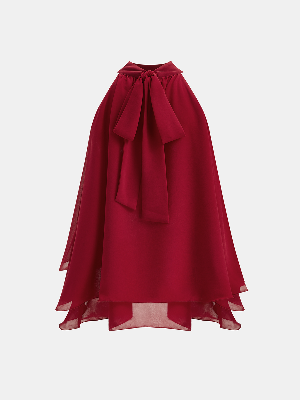 Chiffon-Bluse mit Lagen, Rüschen und asymmetrischem Schnitt