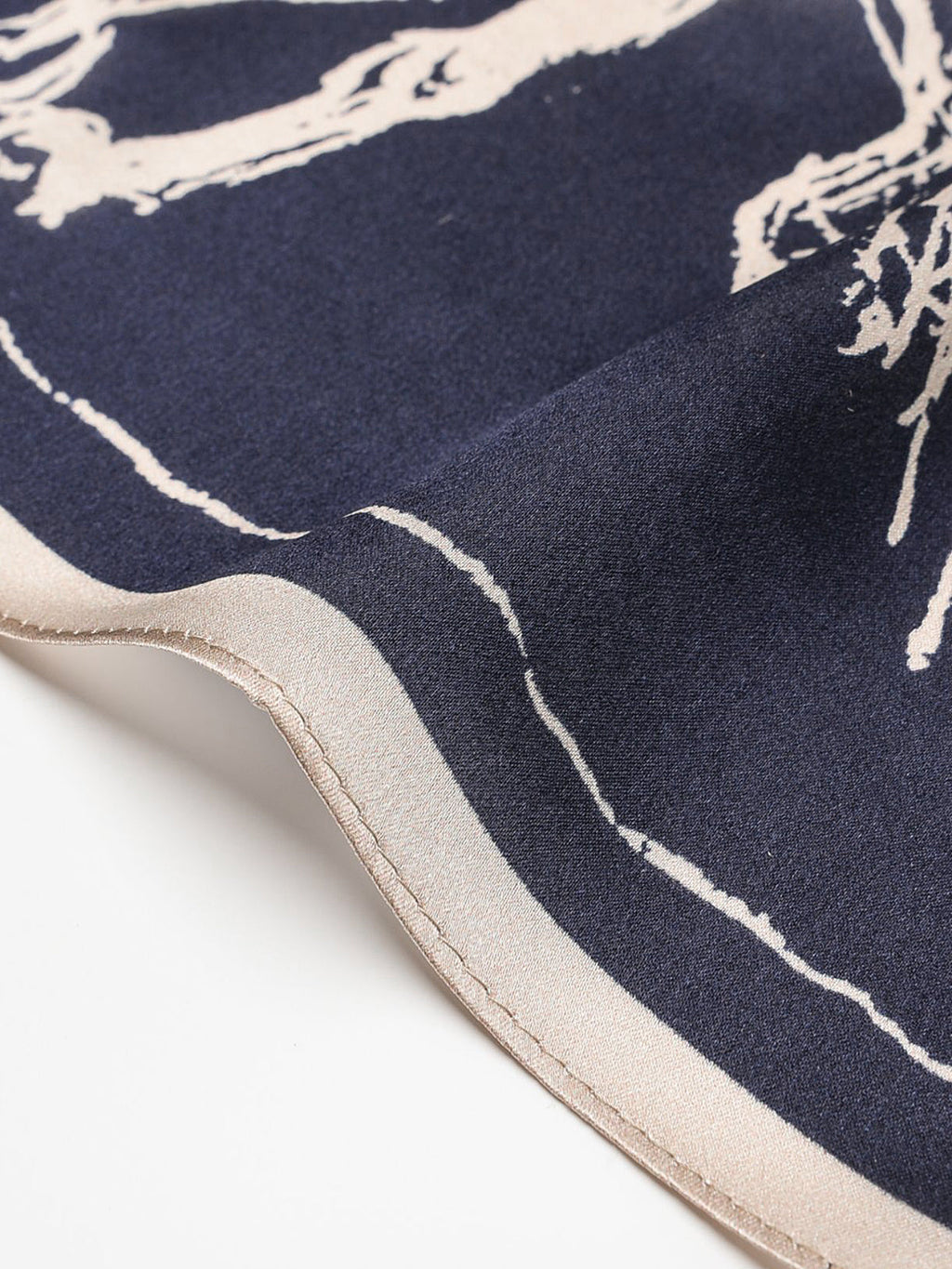 Foulard en soie imprimé cheval esquisse