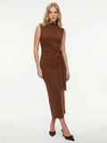 Ärmelloses Maxikleid mit Knotendetail an der Taille