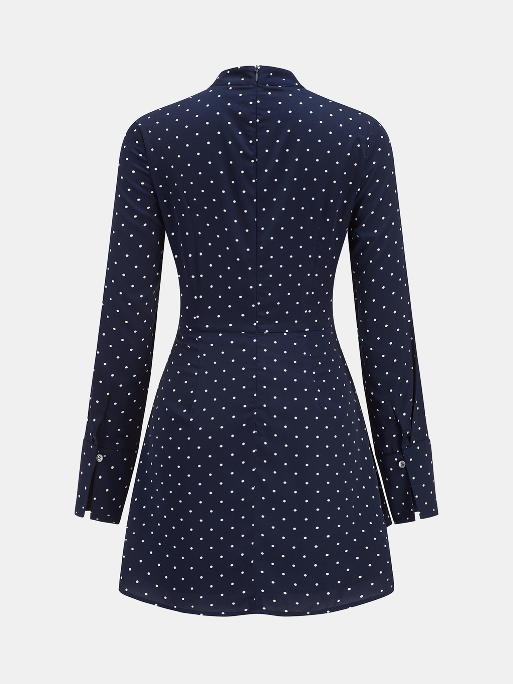 Mini-robe à pois avec encolure en trou de serrure