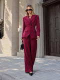 Pantalon droit décontracté taille mi-haute