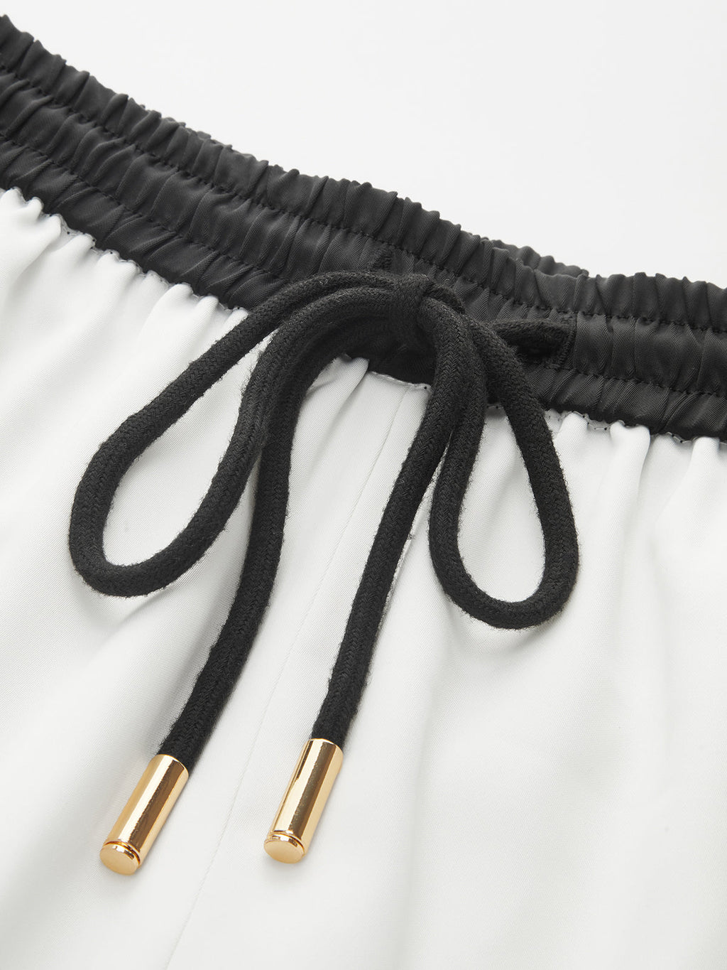Pantalon ample à cordon de serrage et liseré rayé