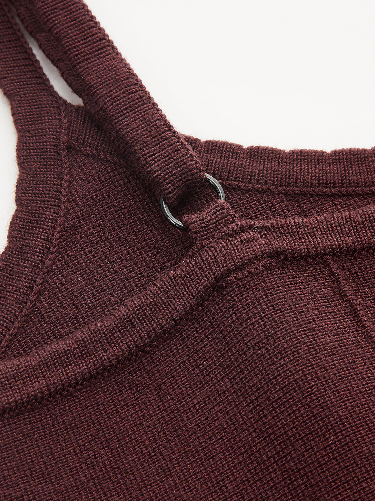 Mini-robe camisole en tricot à ourlet parapluie