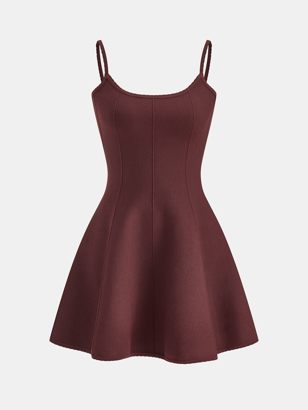 Träger-Minikleid mit Schirm-Saum
