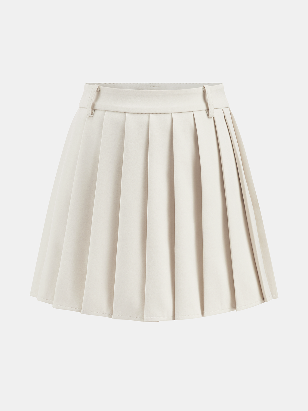 Ensemble gilet ceinturé et mini-jupe plissée