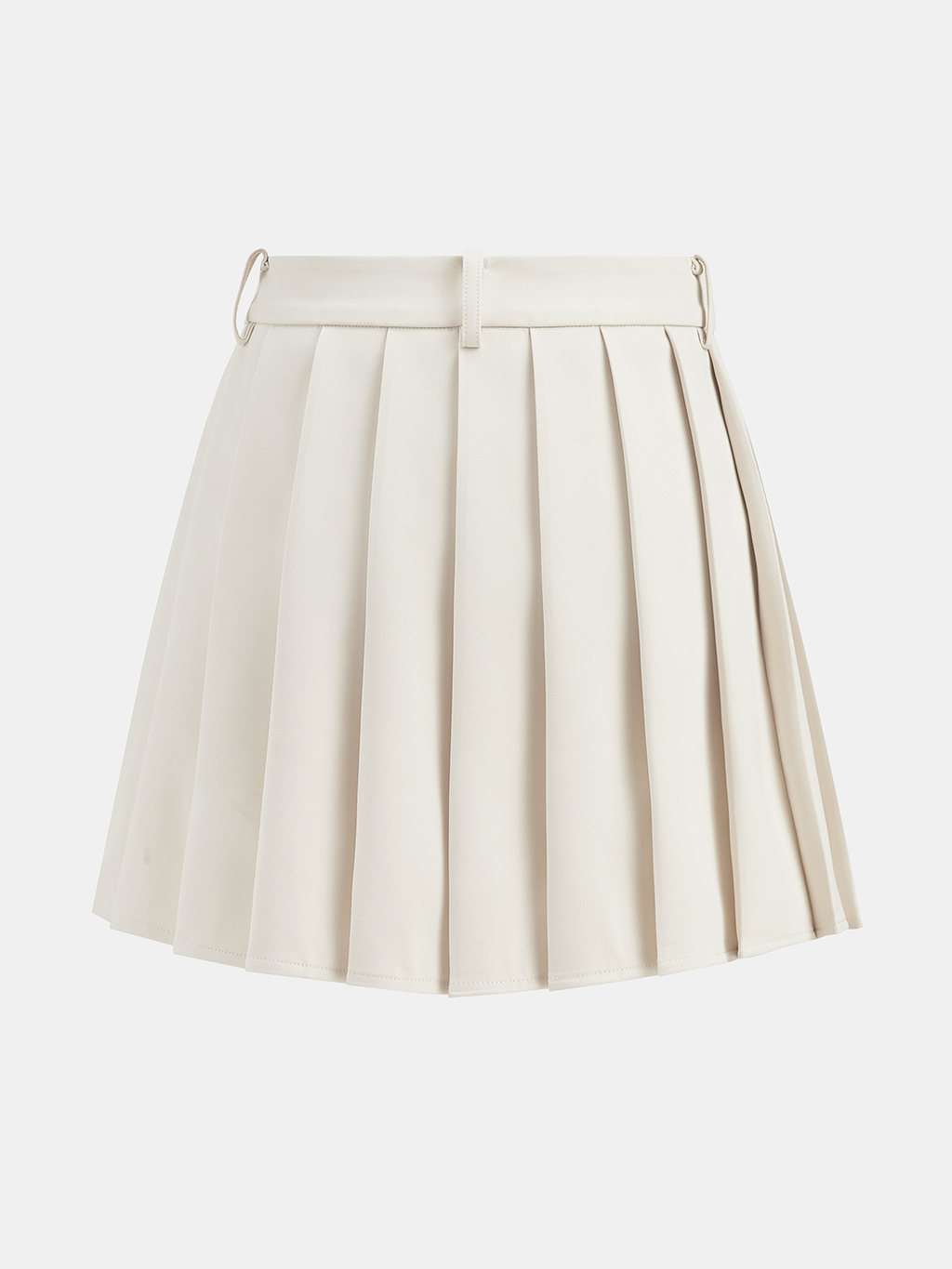 Ensemble gilet ceinturé et mini-jupe plissée