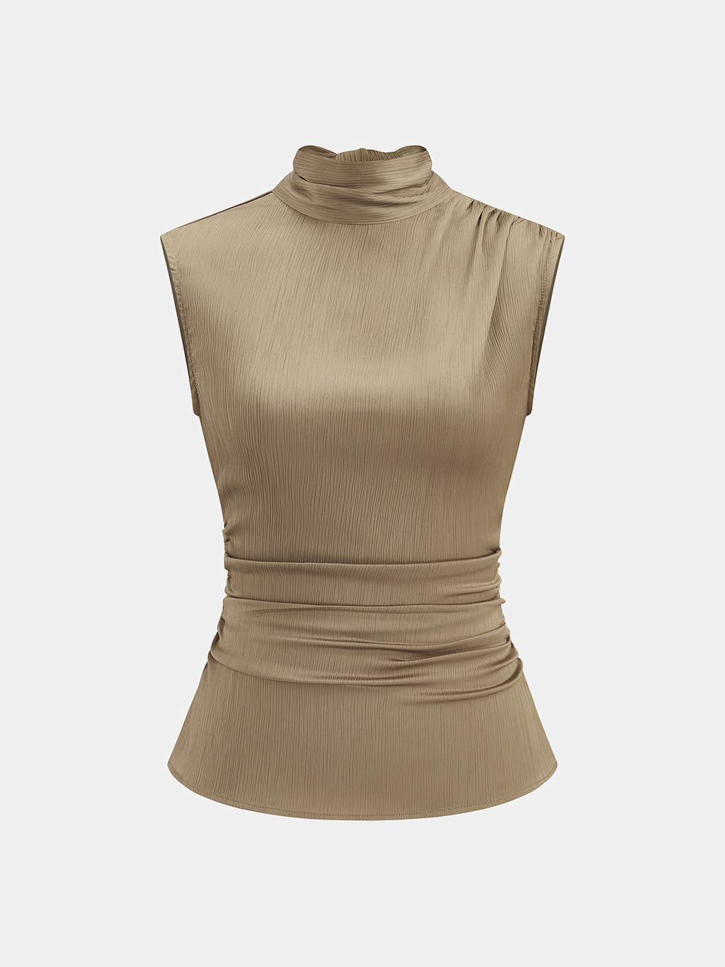 Set aus gerüschtem Rollkragenoberteil und weiter Hose