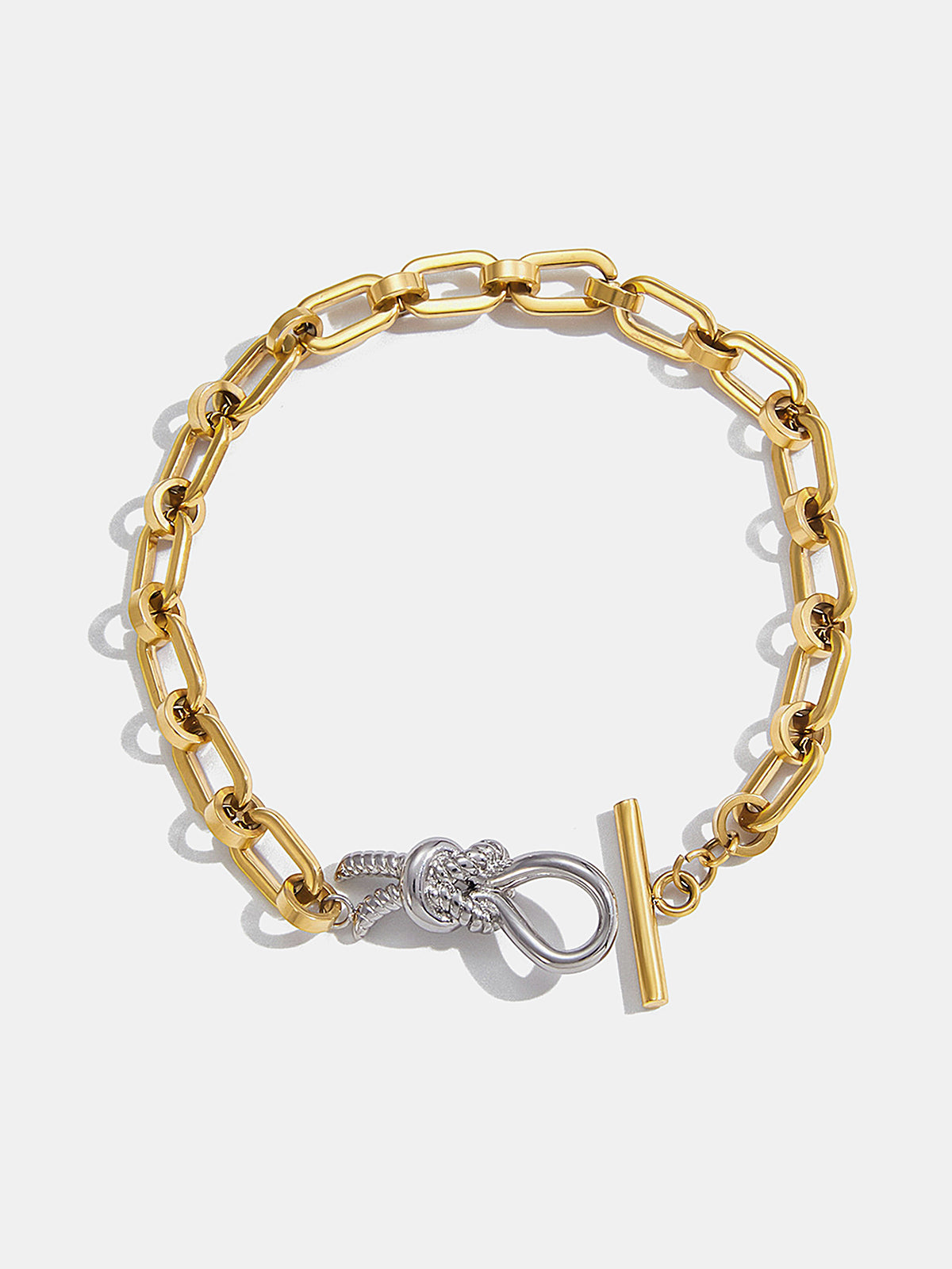 Farbblock-Knotenverschluss-Gliederarmband
