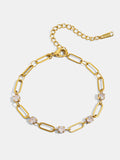 Bracelet maillons à zircon