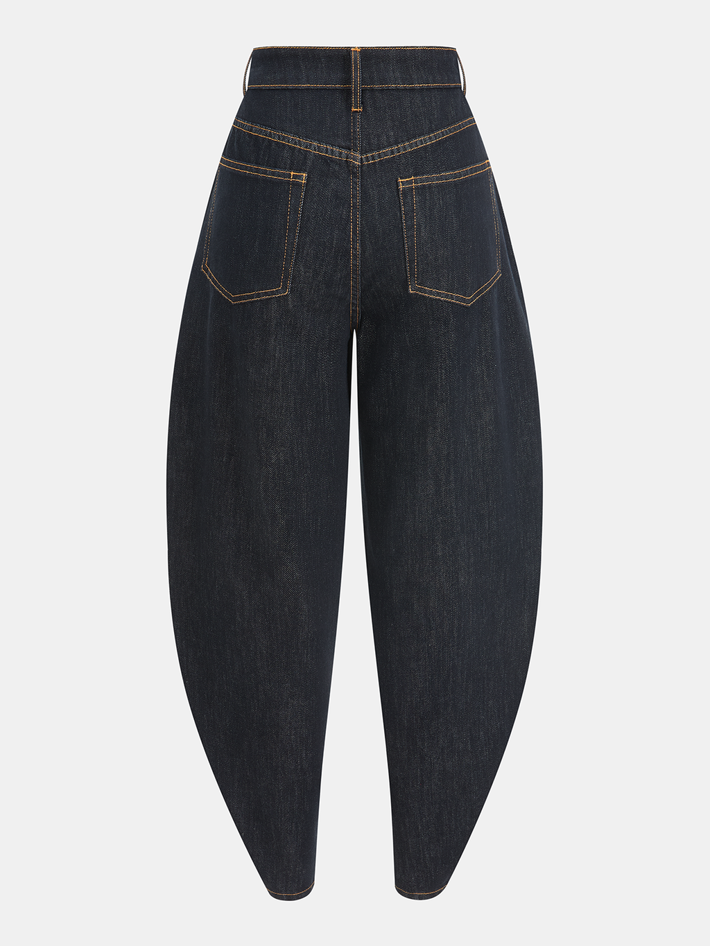 Jean ballon taille haute avec détail métallique