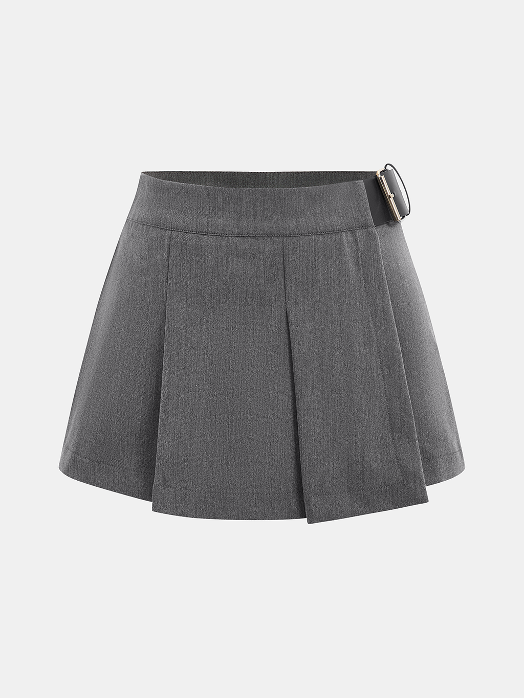 Jupe-short plissée à boucle