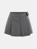 Jupe-short plissée à boucle