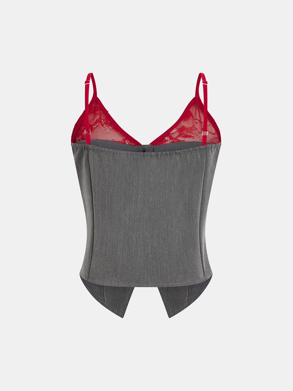 Ensemble caraco et pantalon en dentelle contrastante avec foulard