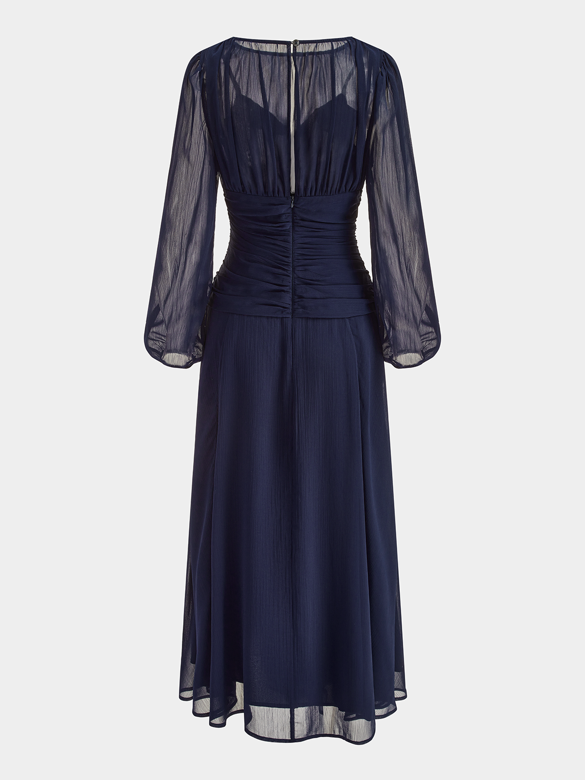 2-in-1 halbtransparente Chiffon-Maxikleid