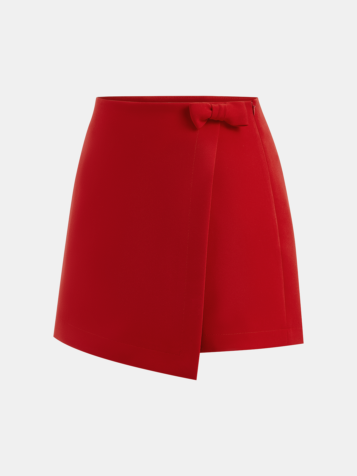 Jupe-culotte asymétrique portefeuille à nœud