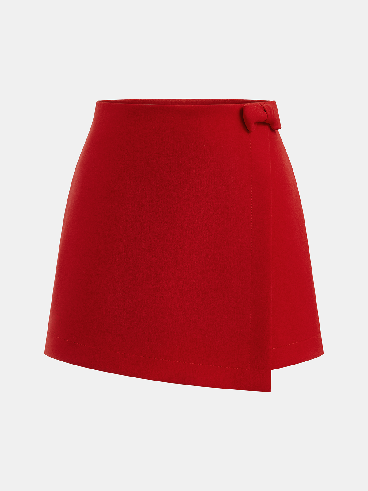 Jupe-culotte asymétrique portefeuille à nœud
