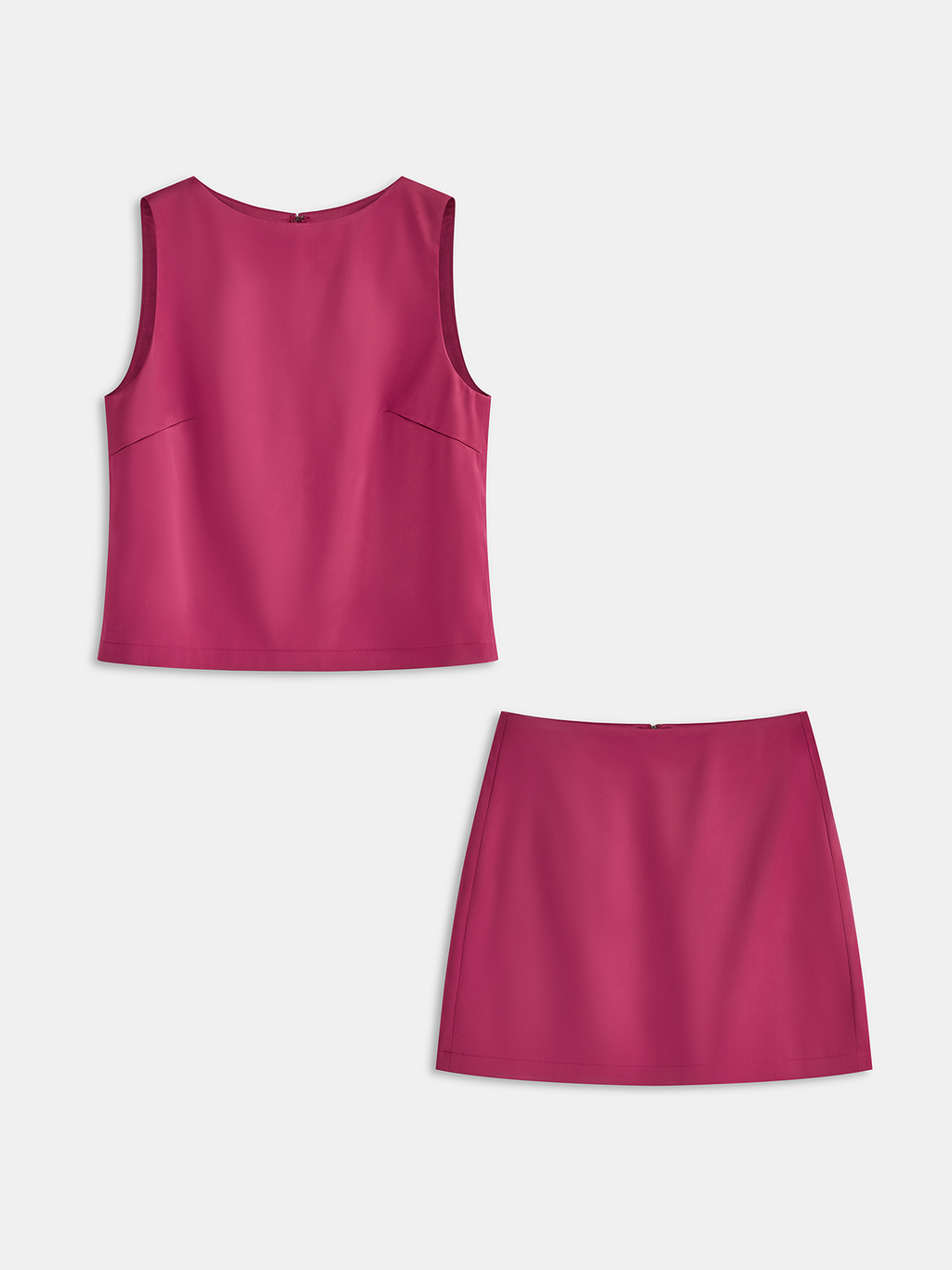 Ensemble Top sans Manches à Nœud & Mini-Jupe