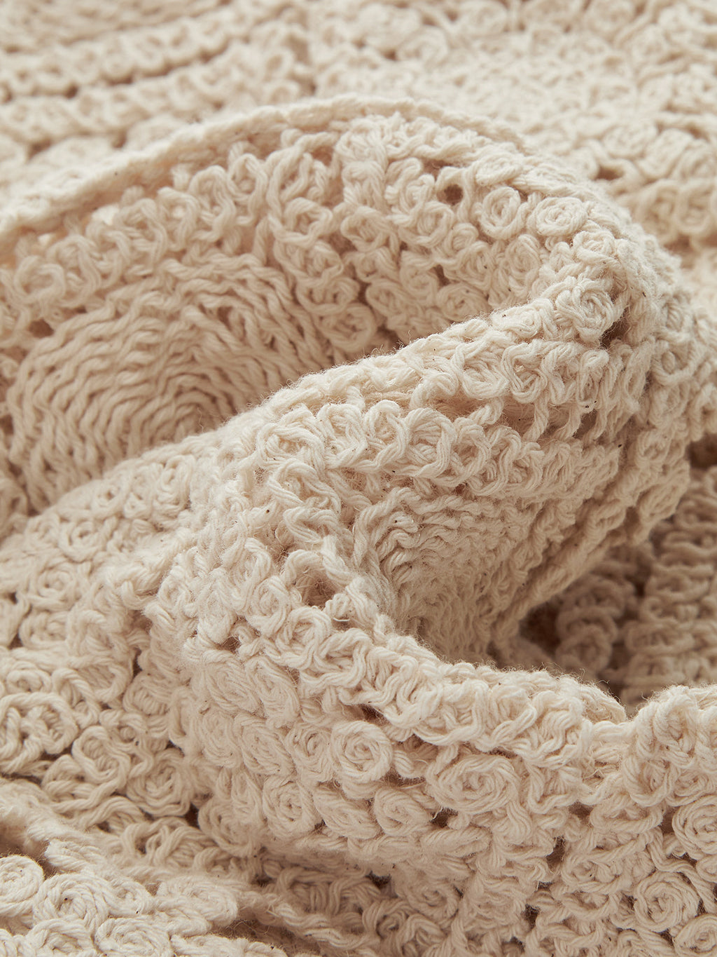 Square Crochet Button-Front Knit Vest