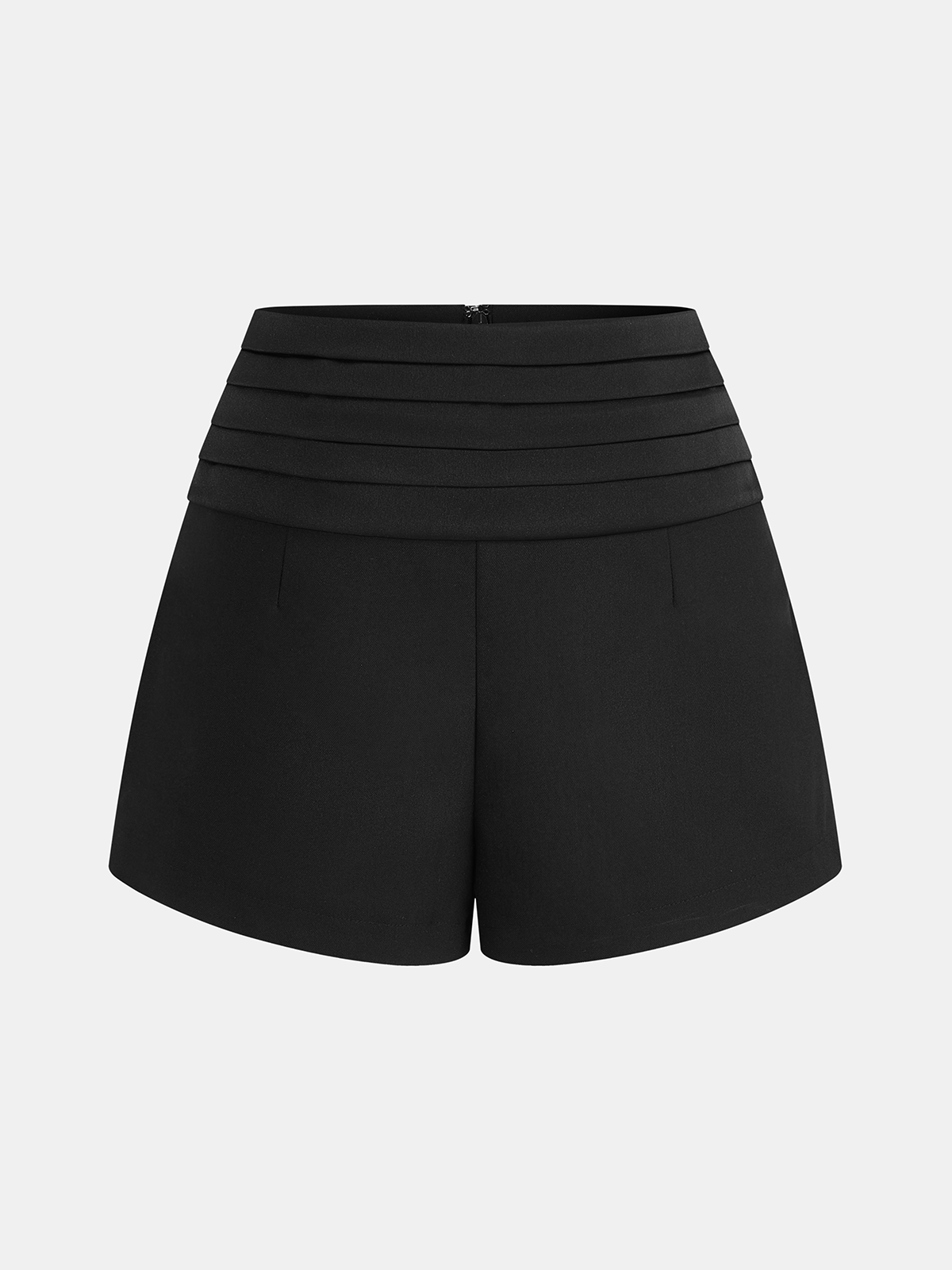 Pleated Waistband Tailored Shorts