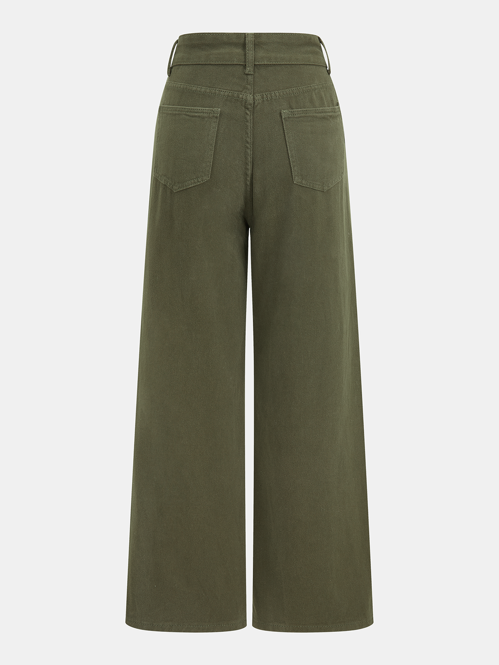 Jean taille haute large avec empiècements superposés