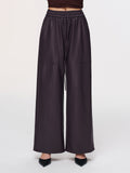 Pantalon en similicuir à taille élastique