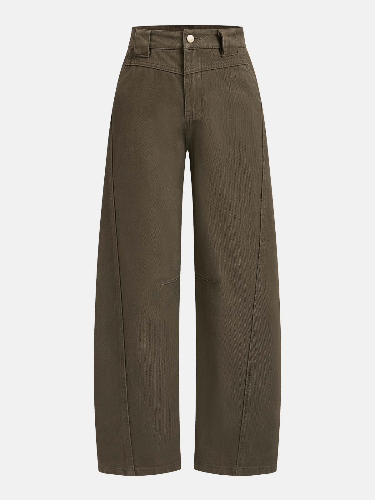 Denim Curved-Leg Jeans
