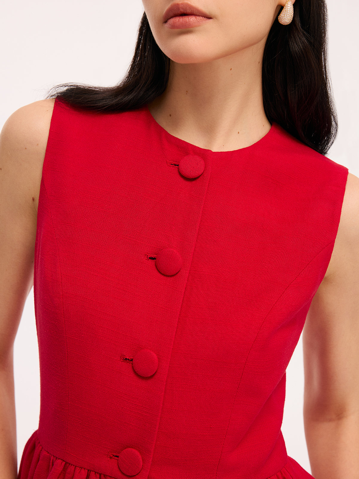 Ensemble top péplum sans manches et short