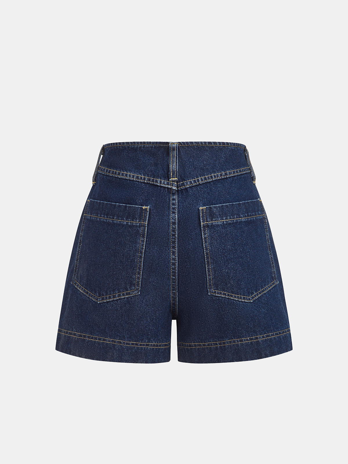 Ensemble gilet sans manches en jean ceinturé et short