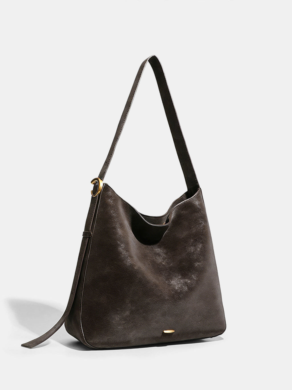 Large-Capacity Faux Suede Hobo Bag
