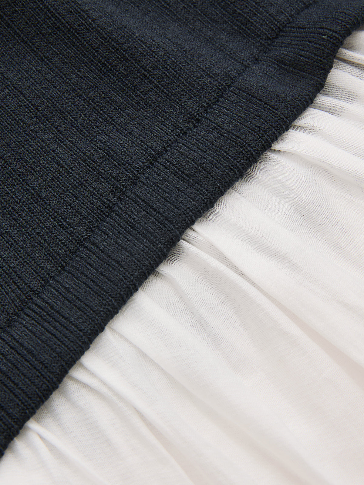 Bluse mit Color-Blocking und Schößchen