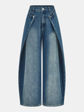 Jeans larges déstructurés taille mi-haute