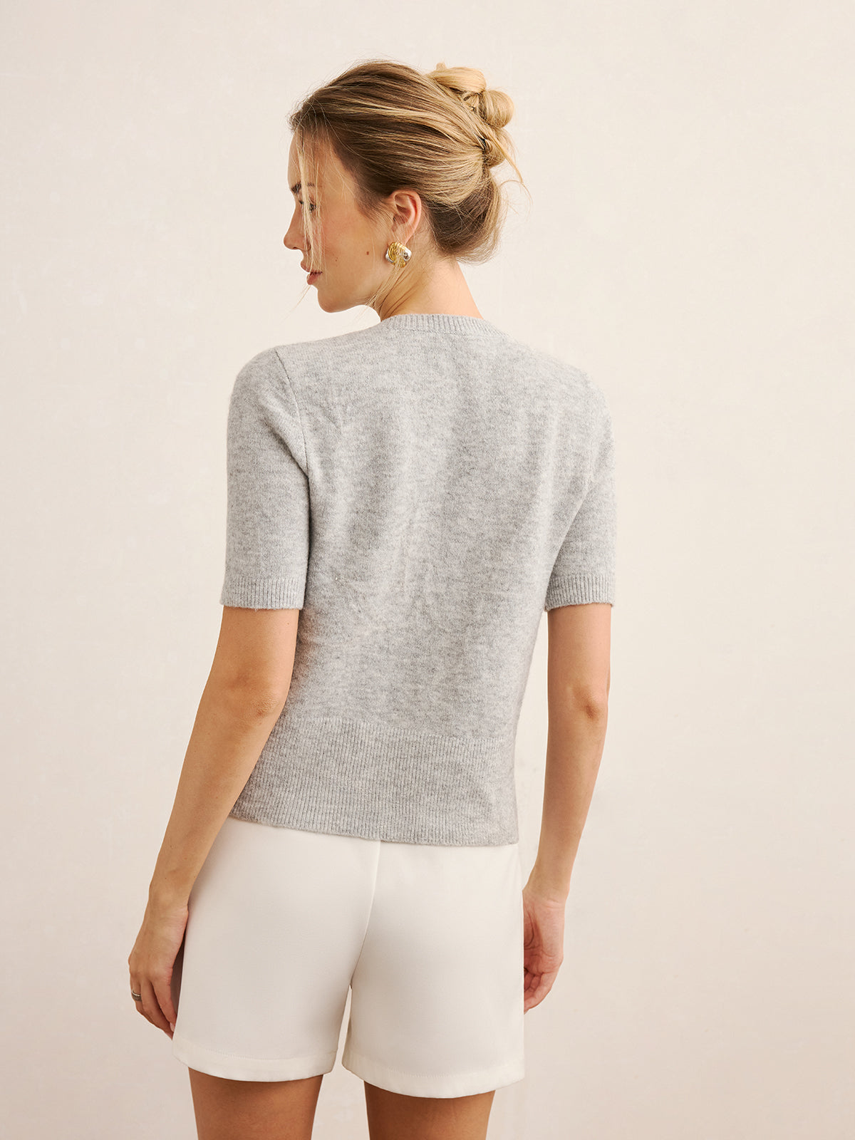 Kurzärmeliger Strick-Cardigan