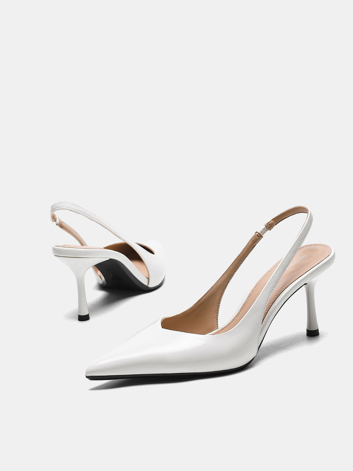 Escarpins slingback à bout pointu et talon aiguille