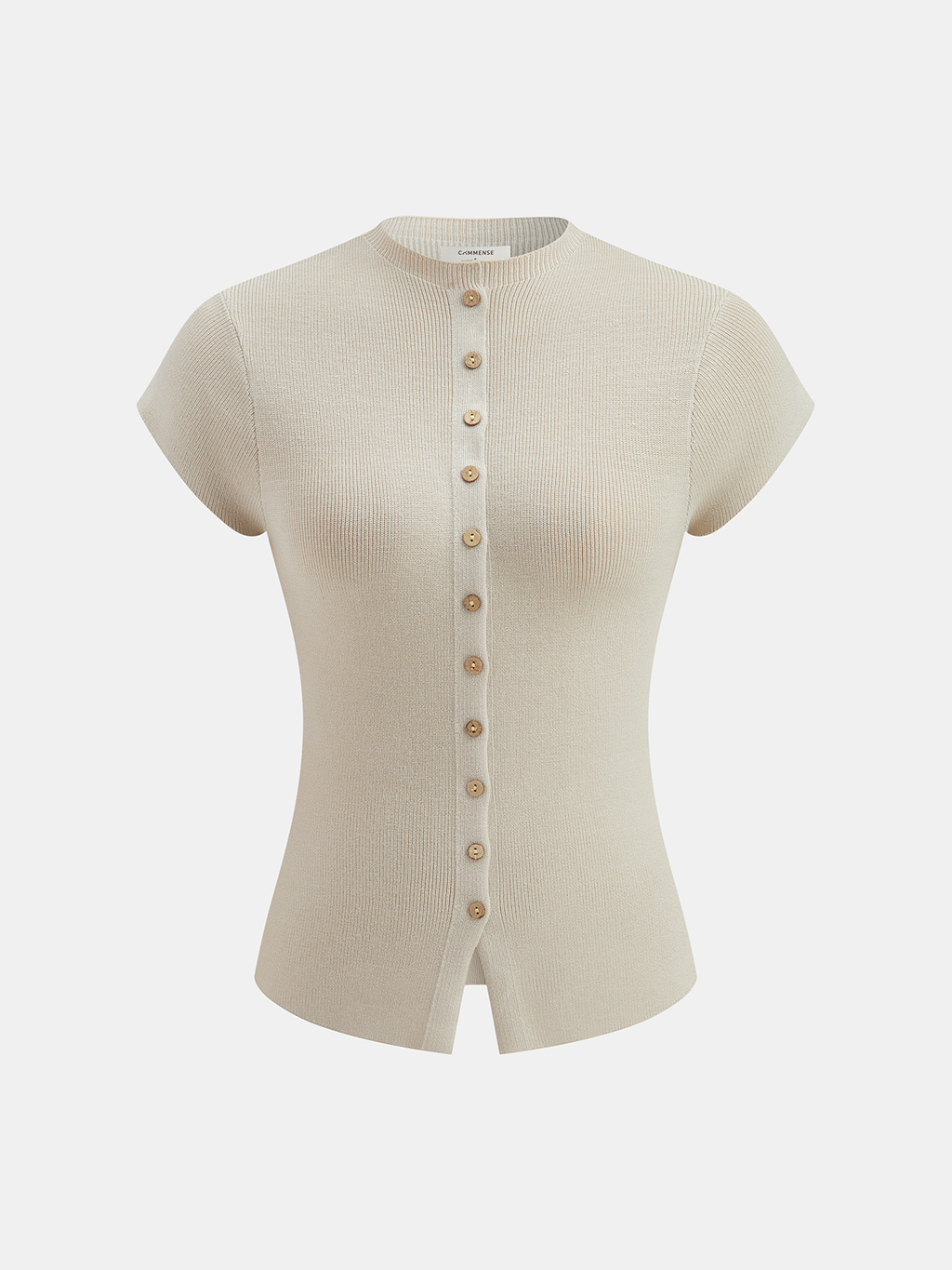 Kurzärmeliger Strick-Cardigan mit Knopfleiste