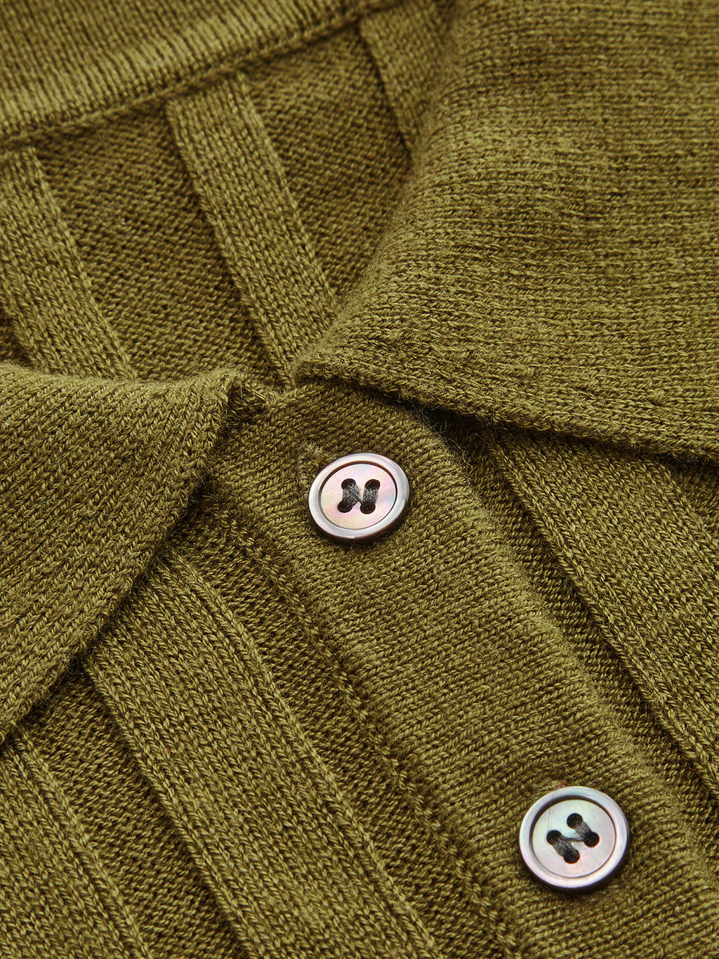 Mini-robe polo en maille côtelée mélangée de laine