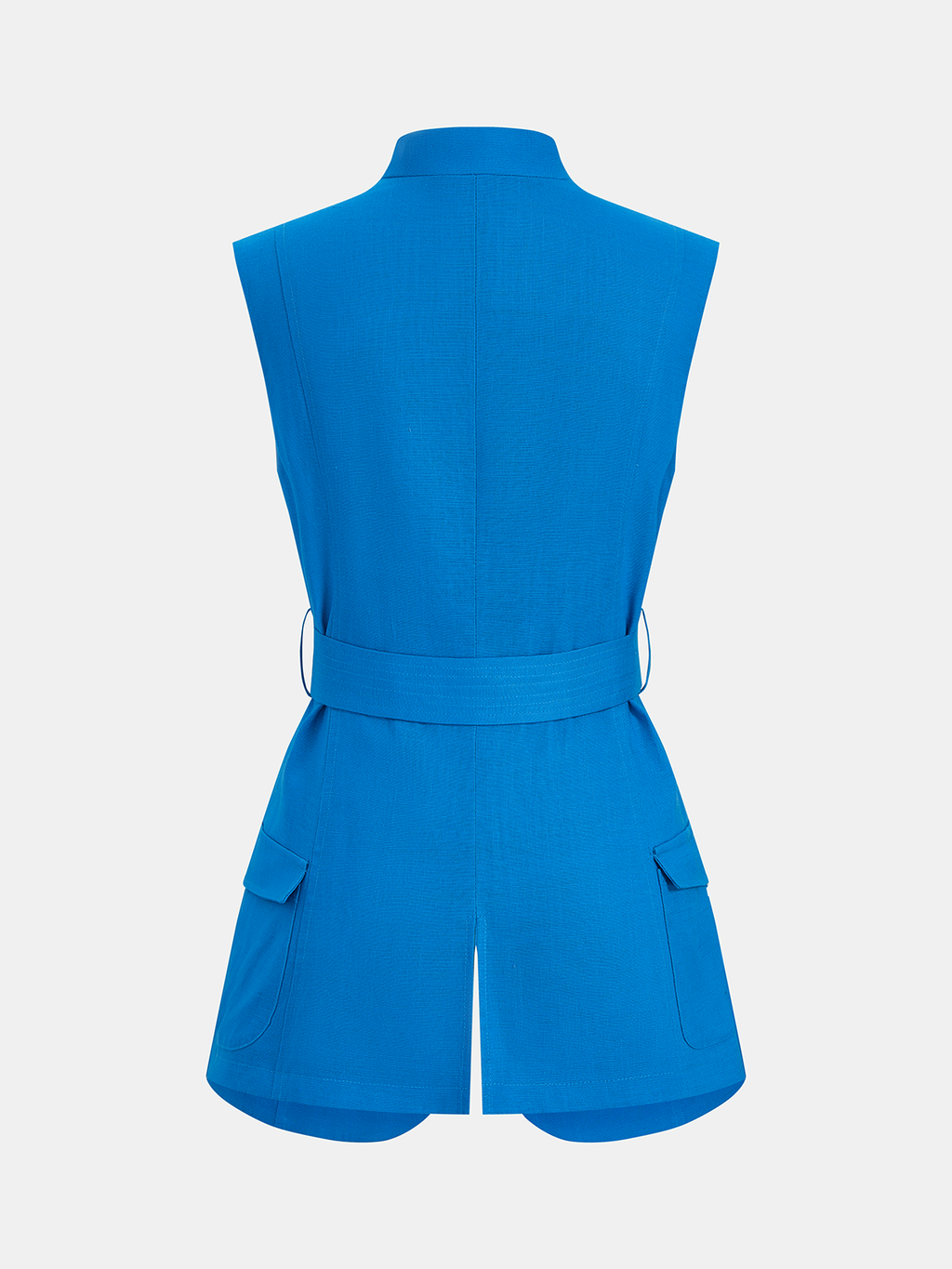 Ärmellose Blazerweste & Plissierte Shorts-Set