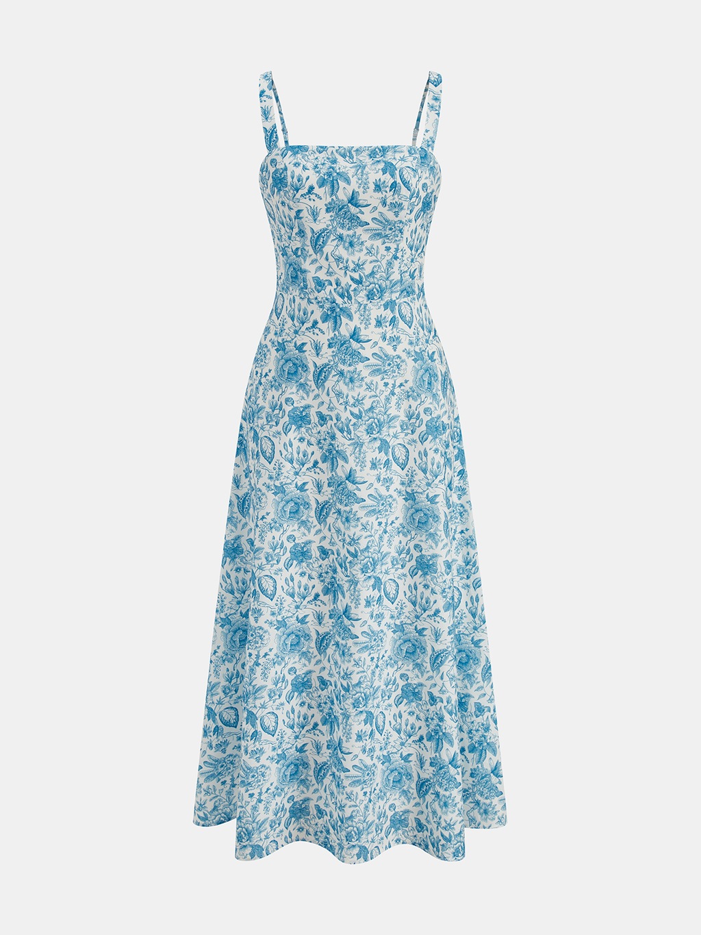 Maxikleid mit Blumenmuster und Spaghettiträgern