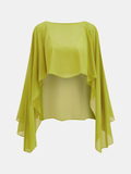 Zweiteiliges Set aus Chiffon-Cape-Top und Camisole