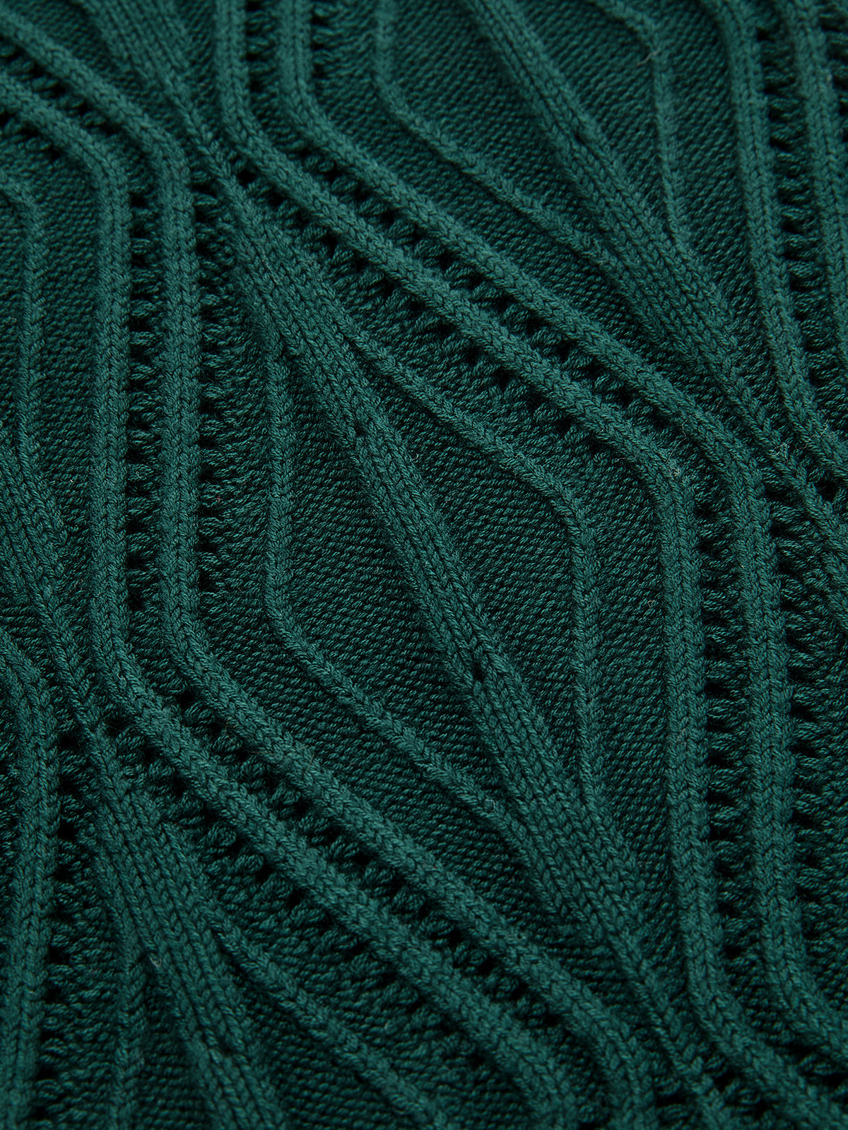 Haut sans manches en tricot torsadé géométrique