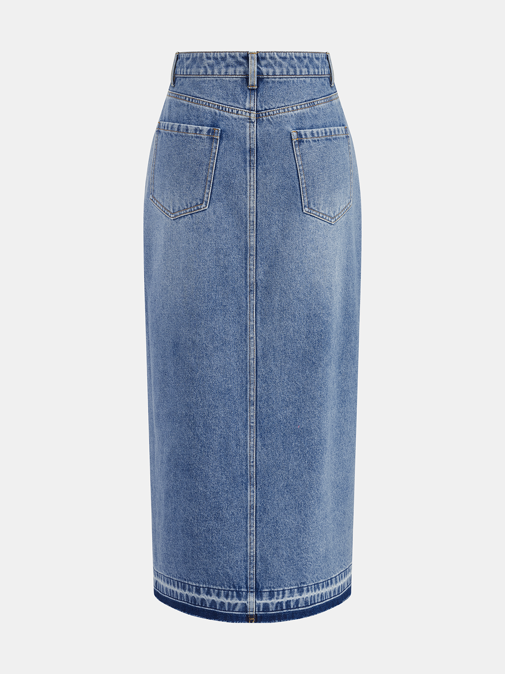 Jupe Midi Asymétrique en Jean Fendue