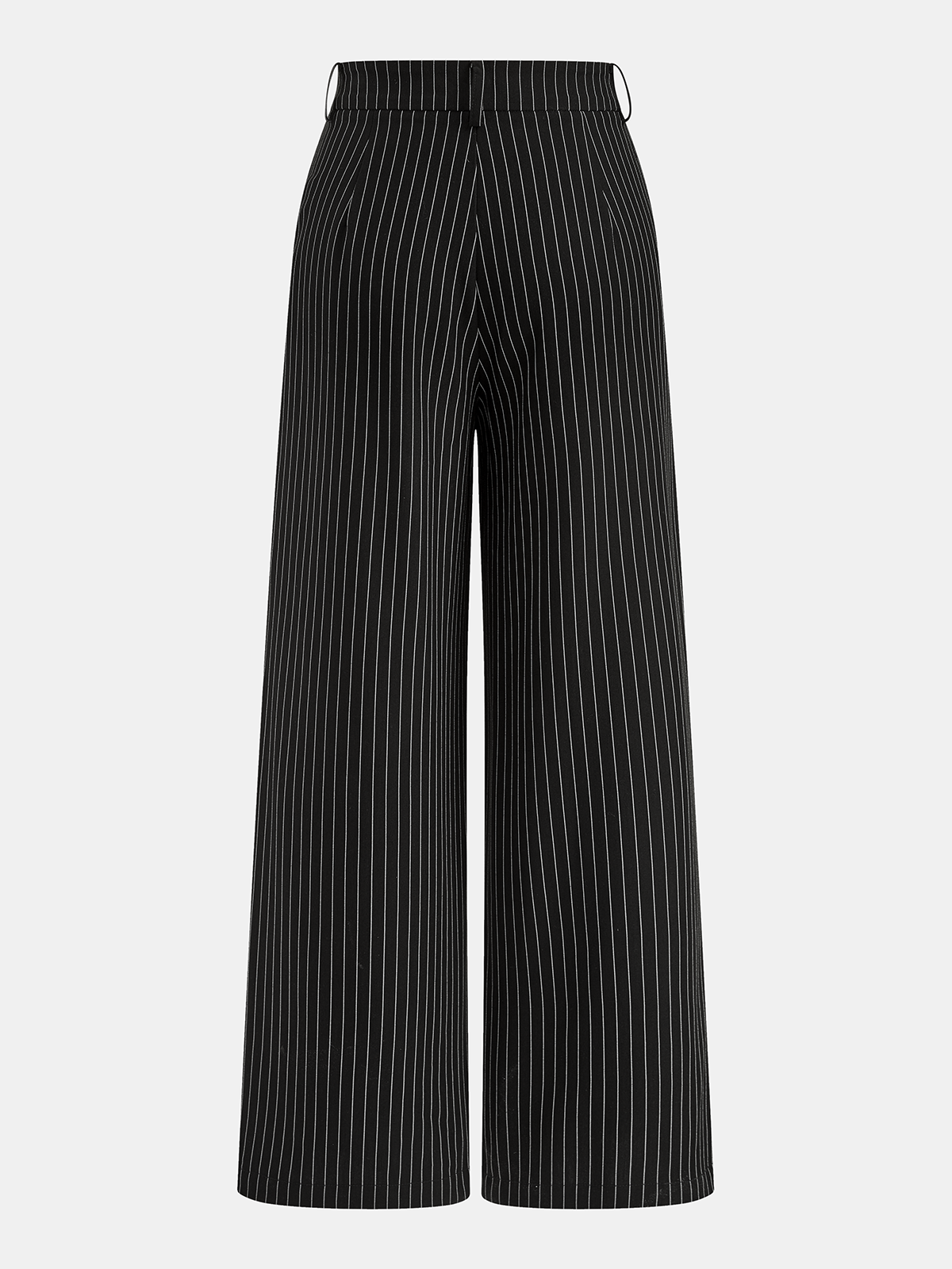 Nadelstreifen-Neckholder-Top und weite Hose