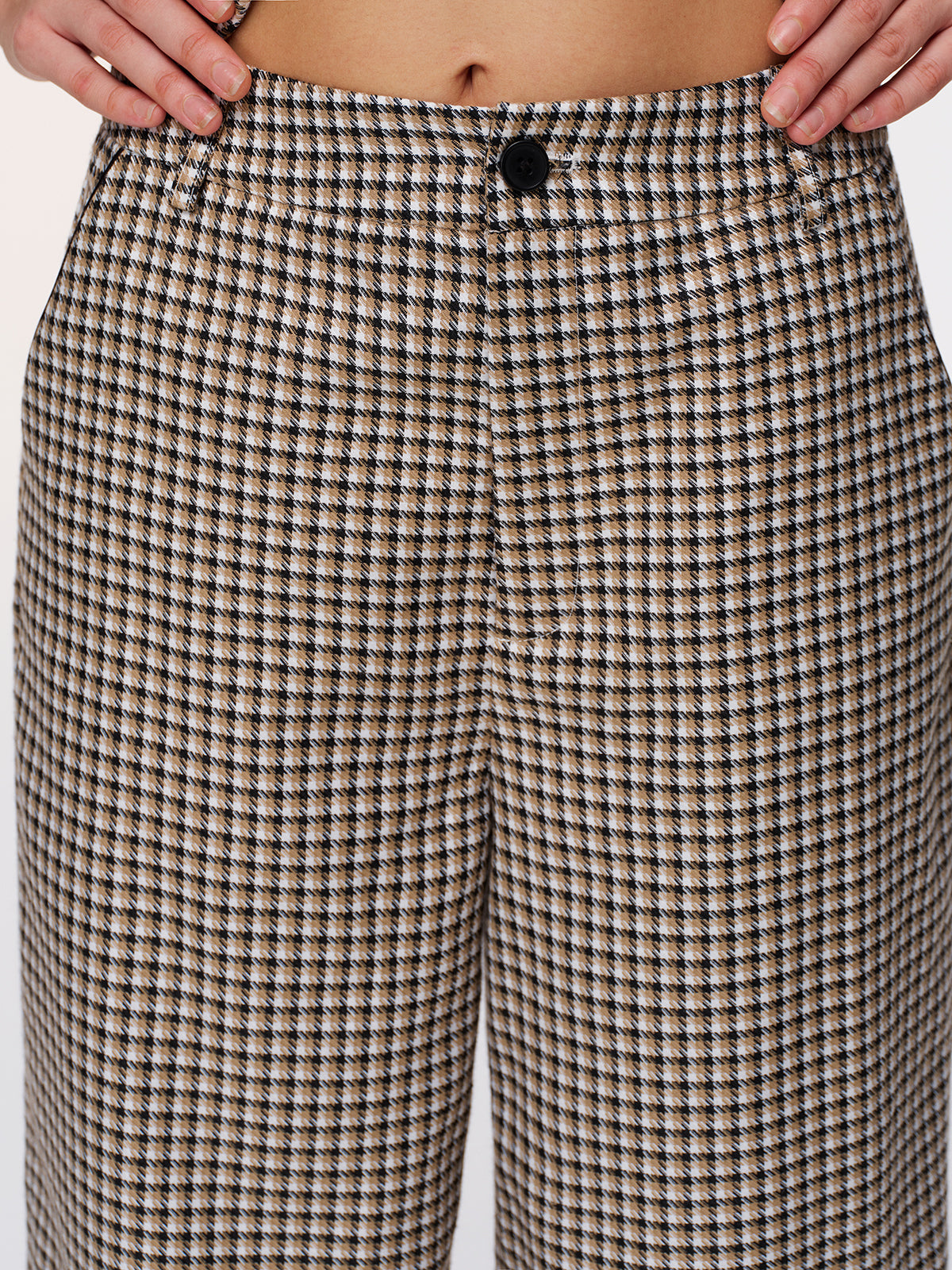 Plaid Vest & Wide Leg Pants Set