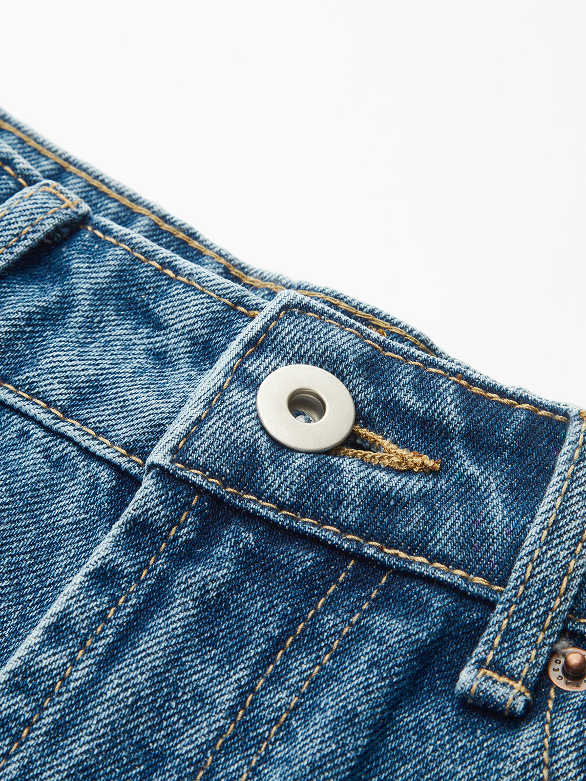 Pantalon en jean taille haute à jambe large