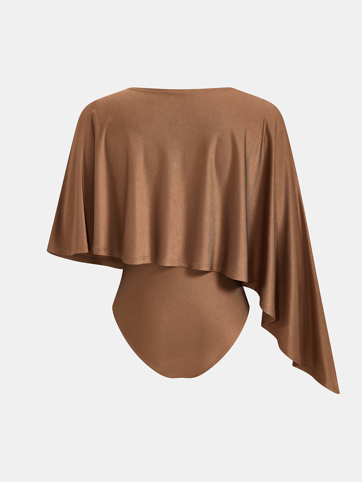 Body en maille fine asymétrique à manches cape