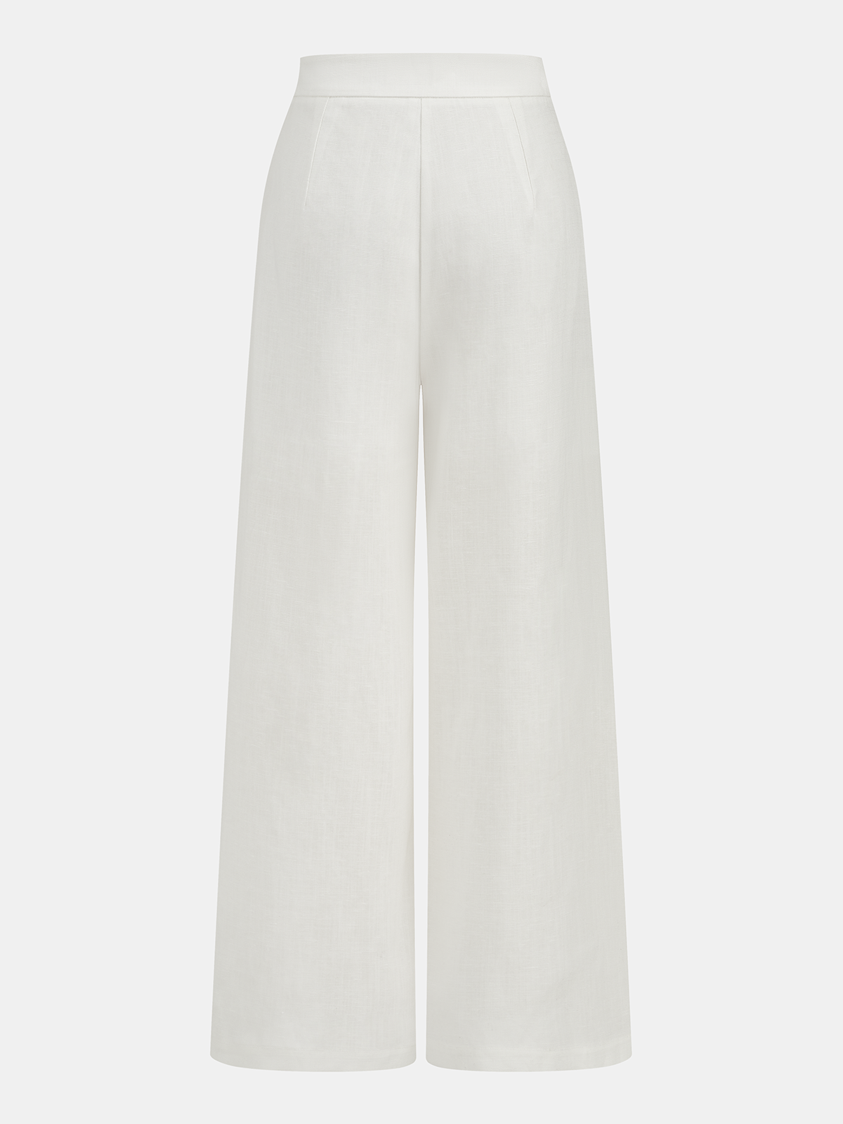 Leinenhose mit weitem Bein und Bindegürtel