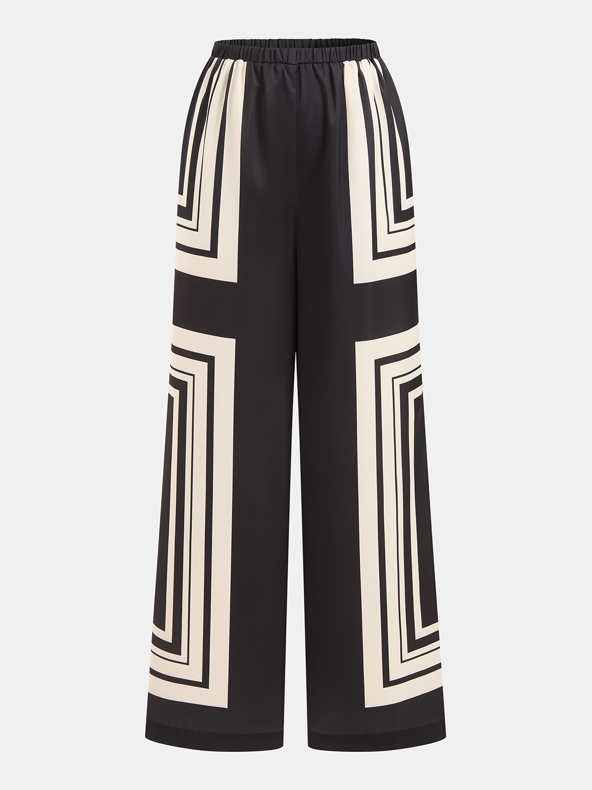 Hose mit weitem Bein und geometrischem Muster