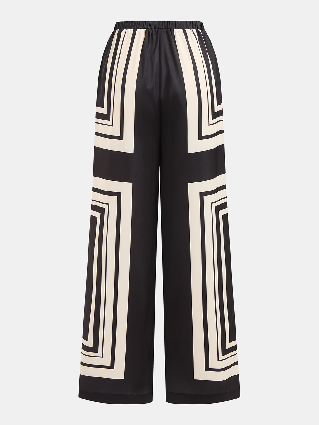 Hose mit weitem Bein und geometrischem Muster